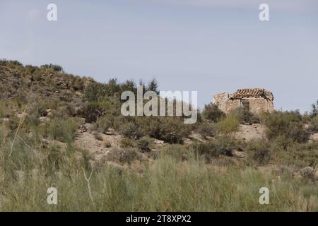 Altes Haus auf dem Land von Almeria, Spanien Stockfoto