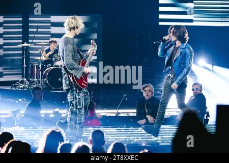 Mailand, Italien. November 2023. Sickteens besuchen am 10. November 2023 die X Factor TV Show in Mailand. (Foto: Alessandro Bremec/NurPhoto) Credit: NurPhoto SRL/Alamy Live News Stockfoto