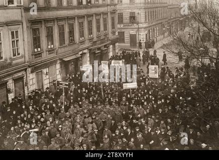 Moderne Wahlagitation, Richard Hauffe (1878–1933), Fotograf, 1919, Fotografie, politische Versammlung, Politik, Versammlung, Versammlung, Sammlung Wien Stockfoto