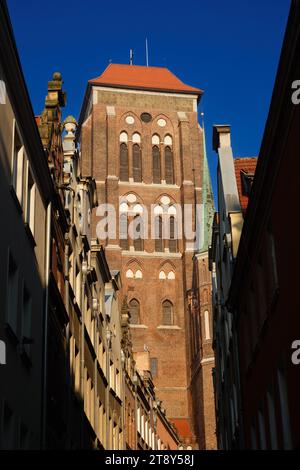 2022-12-15 St. Marienbasilika der Himmelfahrt der Heiligen Jungfrau Maria in Danzig. Polen Stockfoto