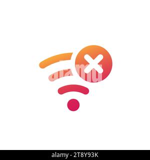Symbol für keine wi-fi-Verbindung, Vektor Stock Vektor
