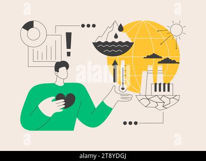 Schmelzgletscher abstrakte Konzept Vektor-Illustration. Stock Vektor