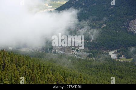 Blick im Fairmont Banff Springs Hotel - Banff NP, Kanada Stockfoto