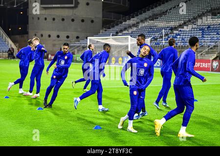 FARO - Xavi Simons aus Holland während des Qualifikationsspiels der EM in der Gruppe B zwischen Gibraltar und den Niederlanden am 21. November 2023 im Estadio Algarve in Faro-Loulé, Portugal. ANP OLAF KRAAK Stockfoto