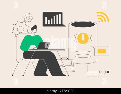 Smart Speaker Office Controller abstrakte Konzept Vektor Illustration. Stock Vektor
