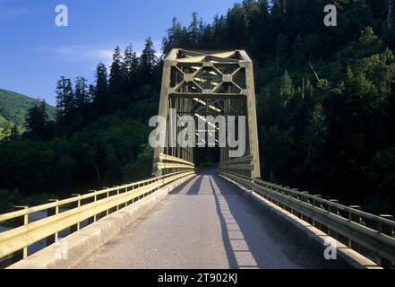 Lobster Creek Bridge, Rogue Wild & Scenic River, Siskiyou National Forest, Oregon Stockfoto