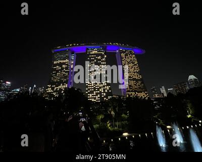 Singapur, Singapur. Oktober 2023. Blick auf das Marina Bay Sands Hotel. Vermerk: Carola Frentzen/dpa/Alamy Live News Stockfoto