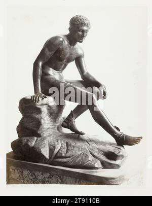 Mercurio, Museo di Napoli, 19.-20. Jahrhundert, Giorgio Sommer, Italienisch, (geboren in Deutschland), 1834 - 1914, 9 1/16 x 7 1/8 Zoll (23,02 x 18,1 cm) (Bild), Albumendruck, Italien, 19.-20. Jahrhundert Stockfoto