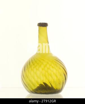 Kugelflasche, 19. Jahrhundert, Zanesville Glass Manufacturing Company, (Zanesville, Ohio), 7 7/8 x 5 1/8 x 5 1/8 Zoll (20 x 13,02 x 13,02 cm), Glas, USA, 19. Jahrhundert Stockfoto