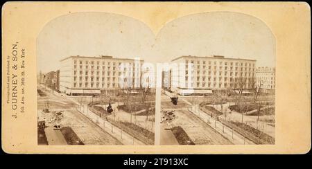 1869-1874, Jeremiah Gurney, amerikanisch, 1812 - 1895, 3 x 5/16 Zoll (7,62 x 13,49 cm) (Bild)3 3/8 x 6 15/16 Zoll (8,57 x 17,62 cm) (Halterung), Albumendruck (Stereokard), USA, 19. Jahrhundert Stockfoto