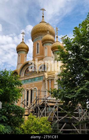 St. Nikolaus Russische Kirche, Biserica Sfântul Nicolae - Ghica, in Bukarest, Rumänien, 29. Juli 2023. Fotos von Tim Chong Stockfoto