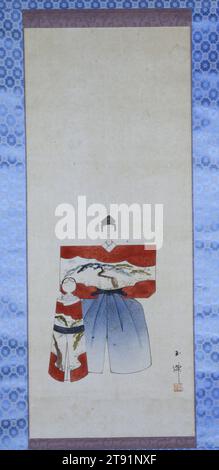 Girl's Day Dolls, 1886-1912, Unbekanntes Japanisch, 29 15/16 x 1/8 cm (76,04 x 30,8 cm), hängende Rolle; Farbe auf Papier, Japan, 19.-20. Jahrhundert Stockfoto