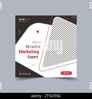 Corporate Business Digital Marketing Social-Media-Werbespots, Banner und Postervorlagen. Stock Vektor