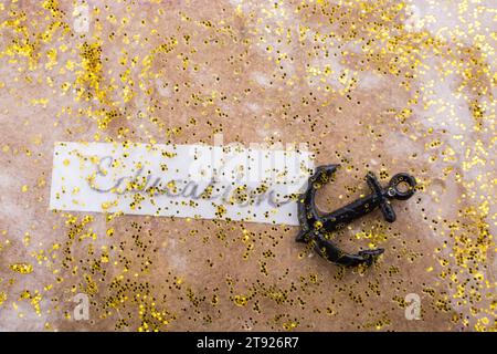 Zurück zur Schule Thema mit Bildung Titel Stockfoto