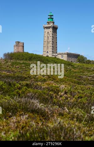 Leuchtturm Phare du Cap Frehel in der Nähe von Plevenon, Cotes-d'Armor, Bretagne, Frankreich Stockfoto