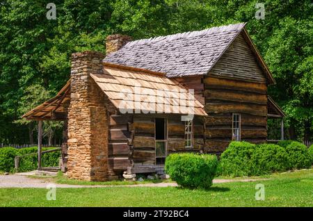 Hütte in Cades Cove im Great Smoky Mountains National Park in North Carolina Stockfoto