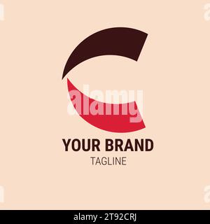 Illustrationsvektordesign des Buchstaben C-Logos Stock Vektor
