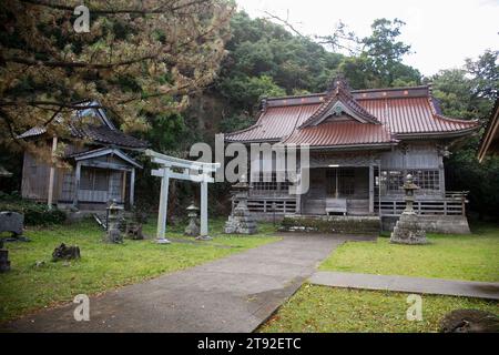 Ogi, Japan 1. Oktober 2023: Tempel in der Stadt Ogi auf der Insel Sado. Stockfoto