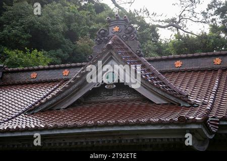 Ogi, Japan 1. Oktober 2023: Tempel in der Stadt Ogi auf der Insel Sado. Stockfoto