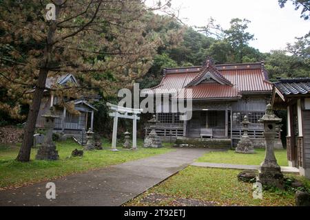 Ogi, Japan 1. Oktober 2023: Tempel in der Stadt Ogi auf der Insel Sado. Stockfoto