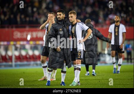 Wien, Deutschland. November 2023. Ilkay Gündogan (Deutschland) Joshua Kimmich (Deutschland) enttäuscht Österreich - Deutschland 21.11.2023 Copyright Stockfoto