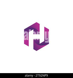 H Hexagon-Logo. Symbol „H“ Stock Vektor