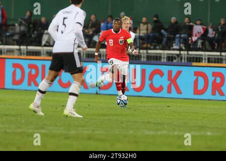 Wien, Österreich. November 2023. WIEN, Österreich 21. November 2023; 8 David ALABA während des Freundschaftsfußballspiels zwischen den Nationalmannschaften Österreichs und Deutschlands im Ernst-Happel-Stadion in Wien. 2:0 - Bild und Copyright von Arthur THILL/ATP Images (THILL Arthur/ATP/SPP) Credit: SPP Sport Press Photo. /Alamy Live News Stockfoto