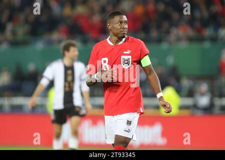 Wien, Österreich. November 2023. WIEN, Österreich 21. November 2023; David ALABA während des Freundschaftsfußballspiels zwischen den Nationalmannschaften Österreichs und Deutschlands im Ernst-Happel-Stadion in Wien. 2:0 - Bild und Copyright von Arthur THILL/ATP Images (THILL Arthur/ATP/SPP) Credit: SPP Sport Press Photo. /Alamy Live News Stockfoto