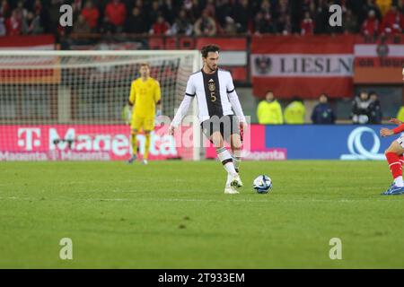 Wien, Österreich. November 2023. WIEN, Österreich 21. November 2023; Mats HUMMELS, Freundschaftsfußballspiel zwischen den Nationalmannschaften Österreichs und Deutschlands im Ernst-Happel-Stadion in Wien, Österreich. 2:0 - Bild und Copyright von Arthur THILL/ATP Images (THILL Arthur/ATP/SPP) Credit: SPP Sport Press Photo. /Alamy Live News Stockfoto