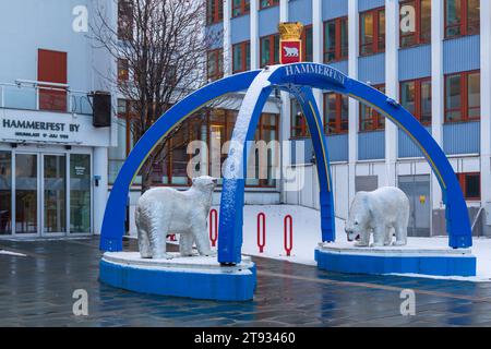 Am Hammerfest, Norwegen, Skandinavien, Europa im Oktober Stockfoto