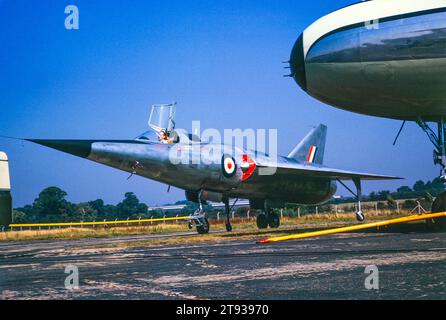 Scott Furlong Predator, Biggin Hill, Fernsehserie „Planemakers“ September 1964 Fotografie von Alan „Taffy“ Harris für ATV Stockfoto