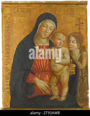 Madonna und Kind mit dem Kleinkind Johannes dem Täufer - von ANTONIAZZO ROMANO Stockfoto