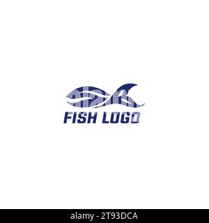 SB Fish Logo einfaches und klares Design Stock Vektor