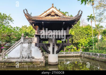 Eine-Säulen-Pagode, offiziell bekannt als Dien-Huu-Pagode, in Hanoi, Vietnam Stockfoto