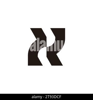 Abstrakter Buchstabe xr einfacher geometrischer Logo-Vektor Stock Vektor