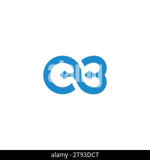 Logovektor mit Buchstabe eb-Kurve Kreise Stock Vektor