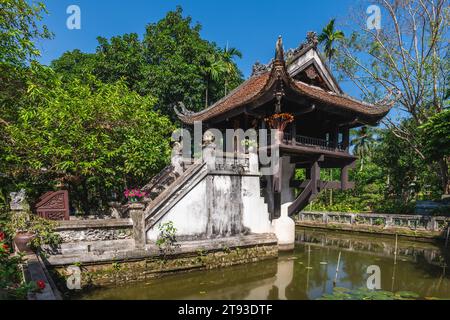 Eine-Säulen-Pagode, offiziell bekannt als Dien-Huu-Pagode, in Hanoi, Vietnam Stockfoto