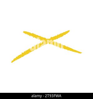 Durchgestrichener farbiger Kohlestift unterstrichen. Kritzeln Sie farbenfrohe Wellenlinien. Handgezeichnete Markierungsstreifen, Pinselstriche und Pfeile Stock Vektor