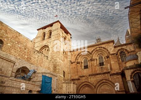 Glockenturm vor der grabeskirche. Jerusalem. Israel Stockfoto