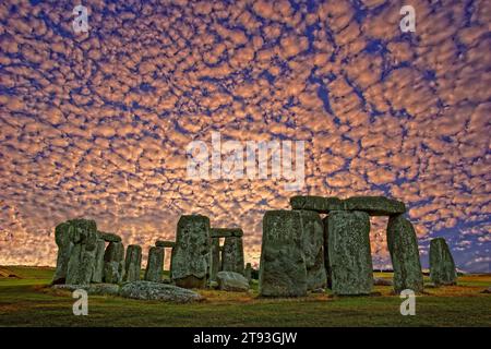 Stonehenge Stone Circle auf der Salisbury Plain in Wiltshire, England. Stockfoto