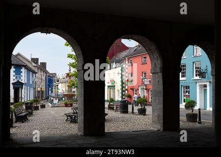 Llandovery Market Square, Llandovery, Carmarthenshire, Wales, Großbritannien Stockfoto