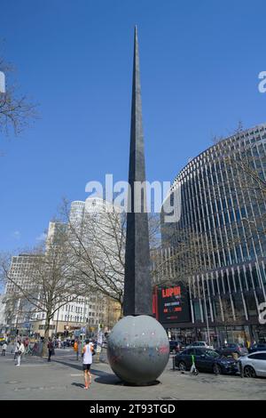 Pendelobelisk, Joachimsthaler Platz, Kurfürstendamm, Charlottenburg, Charlottenburg-Wilmersdorf, Berlin, Deutschland *** Lokaler Titel *** , Berlin, D Stockfoto