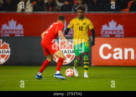 Toronto, Ontario, Kanada, 21. November 2023, Demarai Gray #12 in Aktion während des Spiels der CONCACAF NATION LEAGUE zwischen Kanada und Jamaika im BMO Field. Stockfoto