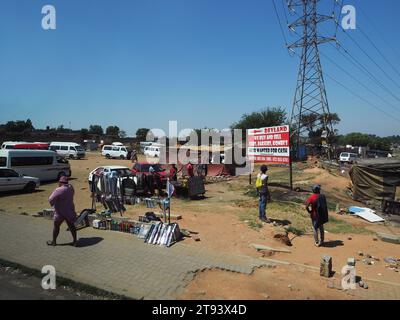 Straßenszene in Soweto Township, Provinz Gauteng, Südafrika Stockfoto