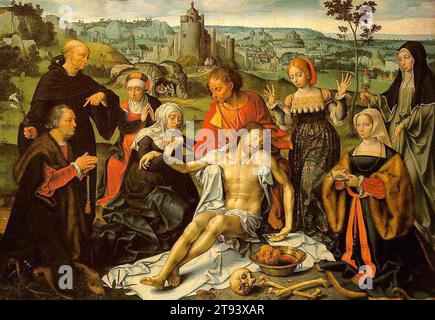 Altaraufsatz der Lamentation (Mitte) 1520-25 von Joos Van Cleve Stockfoto