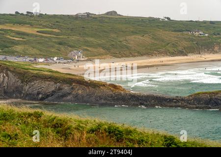 Der Strand der Whitesands Bay bei St. Davids, Wales, Großbritannien, Europa | Whitesands Bay Beach in der Nähe von St. Davids, Wales, Vereinigtes Königreich von Great Stockfoto