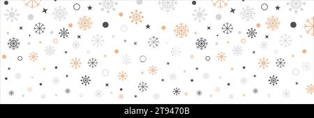 Schneeflocken-Vektormuster. Schnee-Fall-Weihnachten Hintergrund. Hintergrund der Winter Schneeflocken Vektor-Illustration Stock Vektor