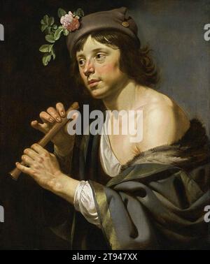 Shepherd hält eine Flöte 1630-35 von Jan Van Bijlert Stockfoto