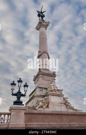 Säule der Girondins, Monument am Place des Quinconces in Bordeaux, Gironde, Nouvelle Aquitaine, Frankreich Stockfoto