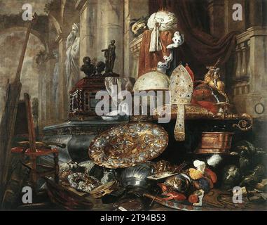 Großes Vanitas-Stillleben 1663 von Pieter Boel Stockfoto